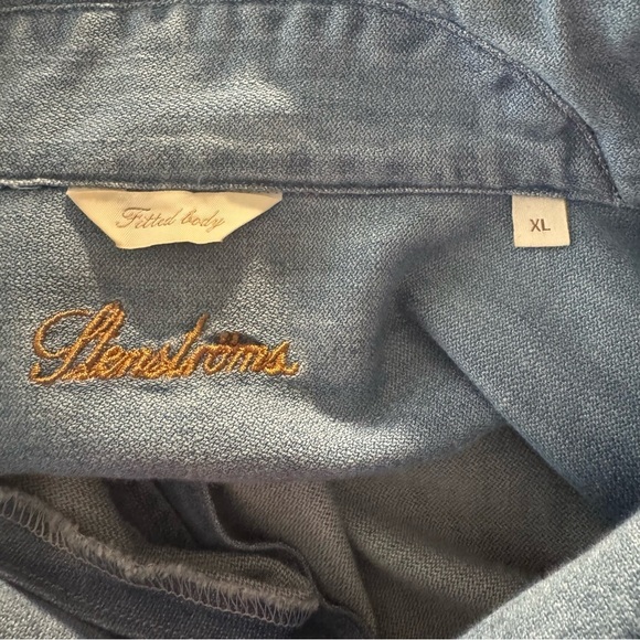 Stenstroms Light Blue Denim Button Up Shirt XL - Picture 7 of 12